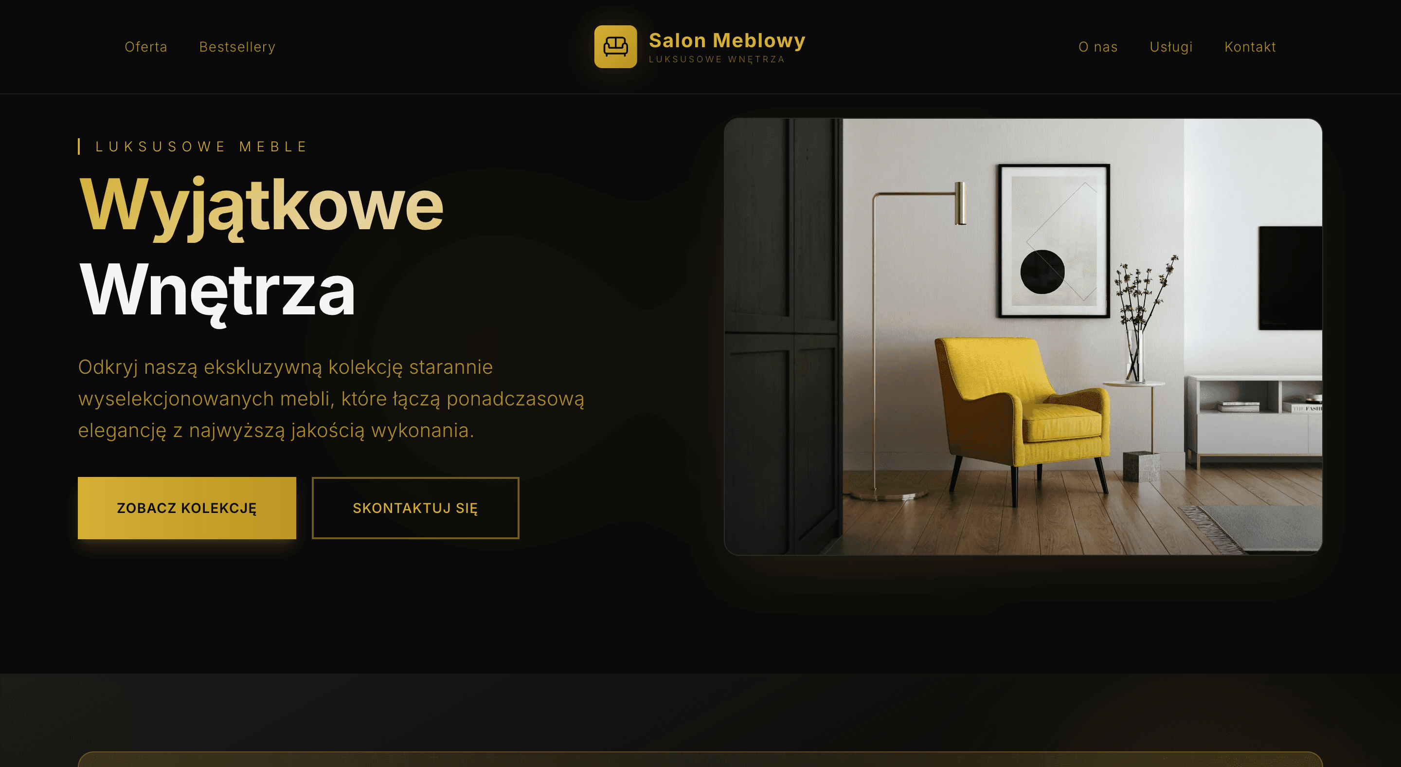 Strona salonu meblowego